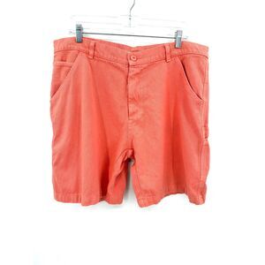 JUNGMAVEN Men's Coral Orange Hemp Organic Cotton Carpenter Shorts Size XL